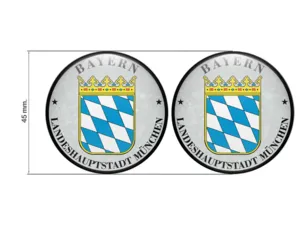 TÜV Kennzeichen-Sticker Ilandeshauptstadt München Nummernschild plakette